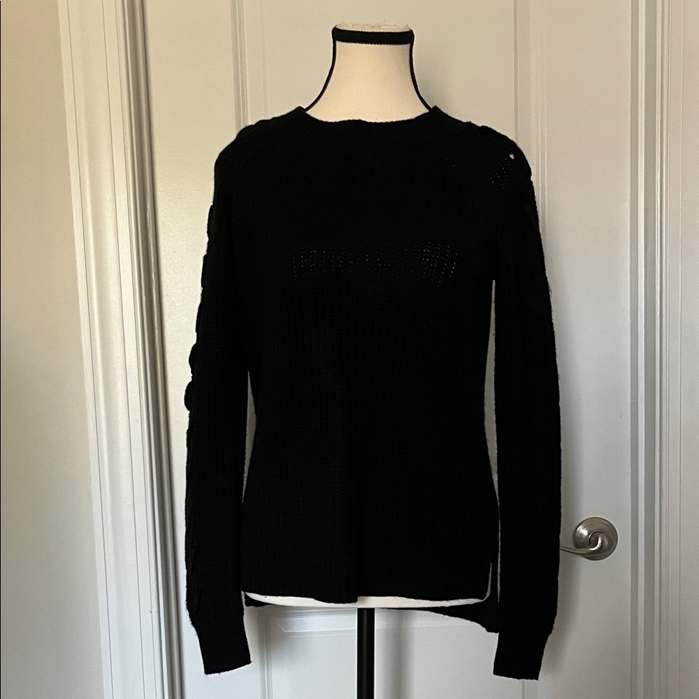 SO Knit Sweater with Lace Up Sleeve Details 🌟